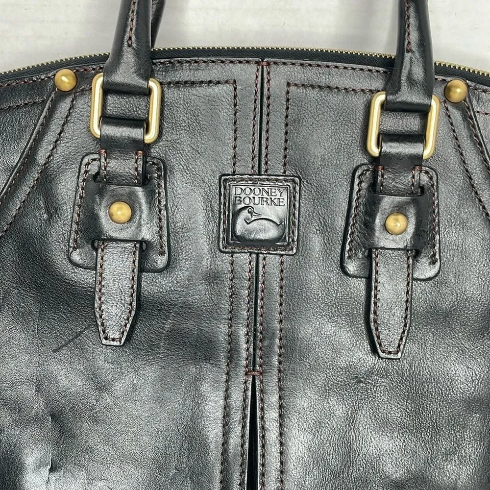 Dooney & Bourke Florentine Clayton Black Leather Satchel
